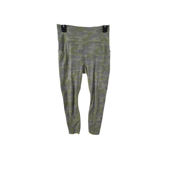 Fabletics Pants - Fabletics Women's Motion365® High-Waisted 7/8 Legging Green Camouflage Size M